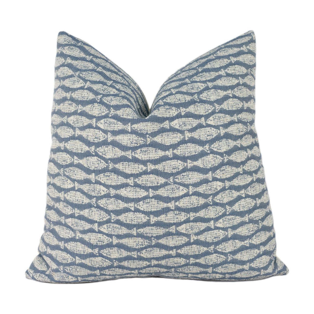 Scion - Samaki - Indigo - Playful Textured Fish Cushion Cover - Handmade Throw Pillow - Designer Pillow Cover Home Decor