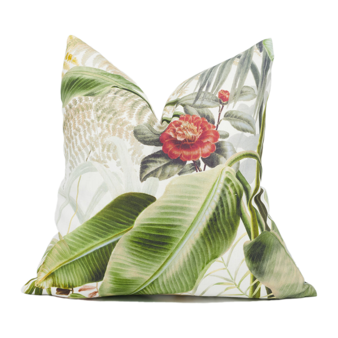 Zoffany - Paradise Row - Evergreen - Exotic Tropical Floral Cushion Cover - Handmade Throw Pillow - Designer Home Décor