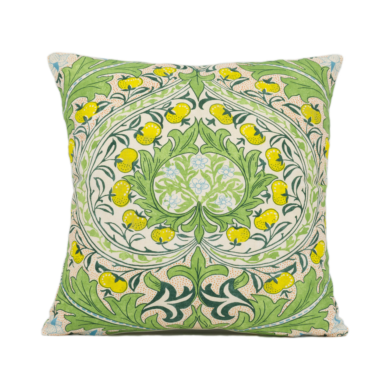 William Morris - Ben Pentreath - Merton - Leaf Green / Sky - Bright Cushion Cover - Handmade Throw Pillow - Designer Home Décor