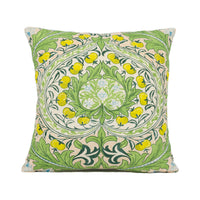 Thumbnail for William Morris - Ben Pentreath - Merton - Leaf Green / Sky - Bright Cushion Cover - Handmade Throw Pillow - Designer Home Décor