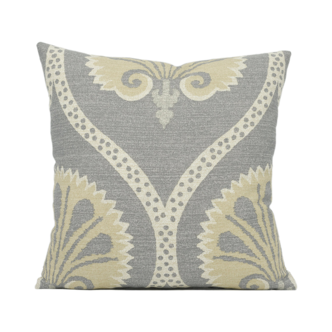 Thibaut - Kimberly - Grey - Stunning Stylized Floral Scroll Cushion Cover - Handmade Throw Pillow - Designer Home Décor