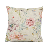 Thumbnail for Voyage - Edenmuir - Cinnamon Linen - Watercolour Floral Field Cushion Cover - Handmade Throw Pillow - Designer Home Décor