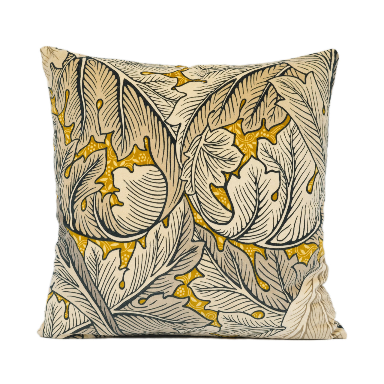 William Morris - Acanthus Velvet - Mustard / Grey - Handmade Cushion Cover Throw Pillow Designer Home Décor