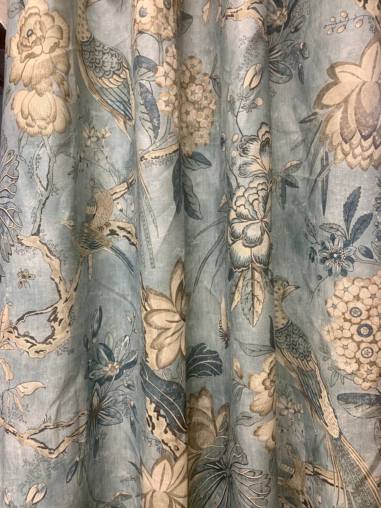 Anna French Fabric - Thibaut - Villeneuve Aqua-  Made to Measure Curtains - Designer Drapery