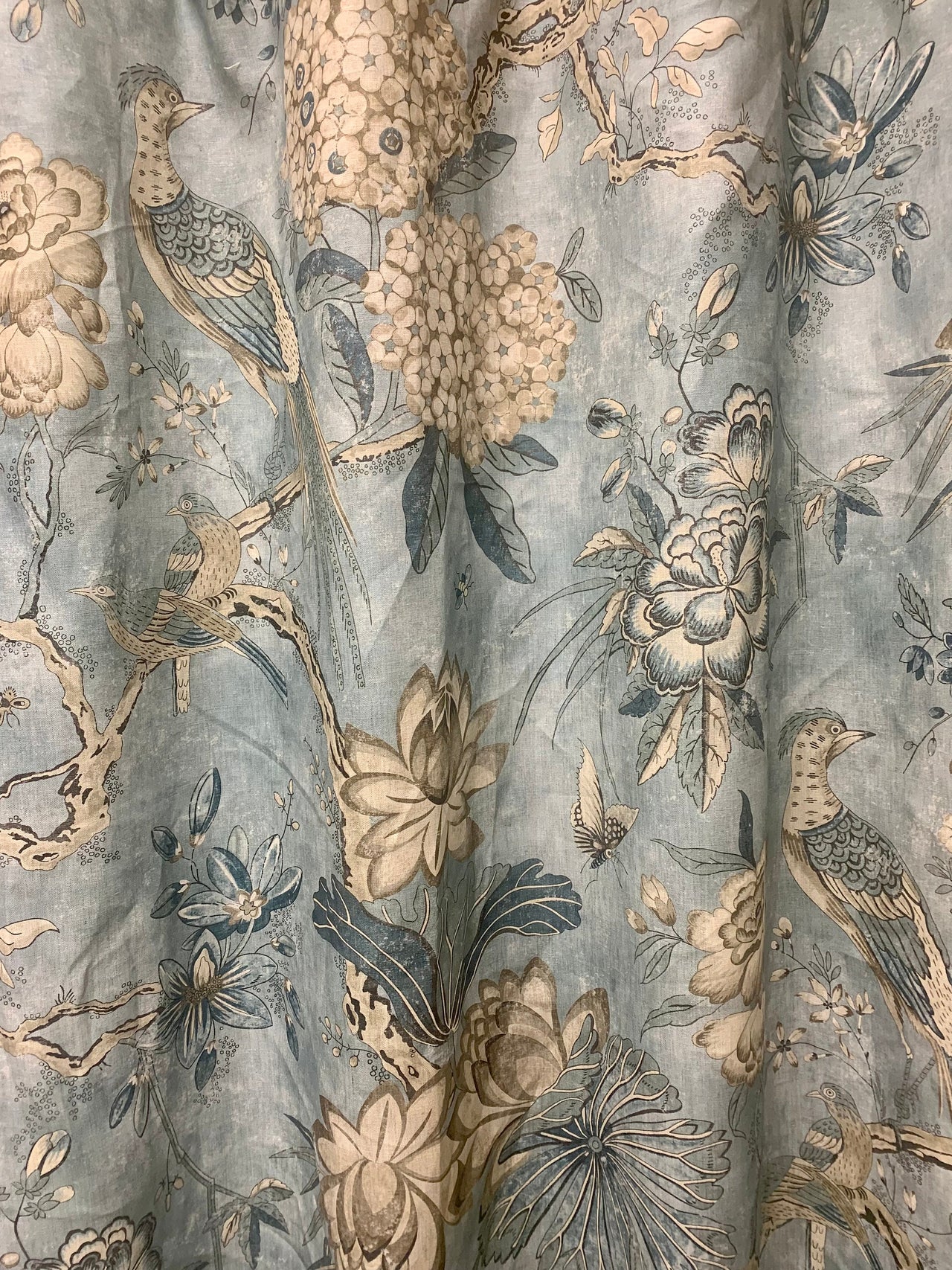 Anna French Fabric - Thibaut - Villeneuve Aqua-  Made to Measure Curtains - Designer Drapery