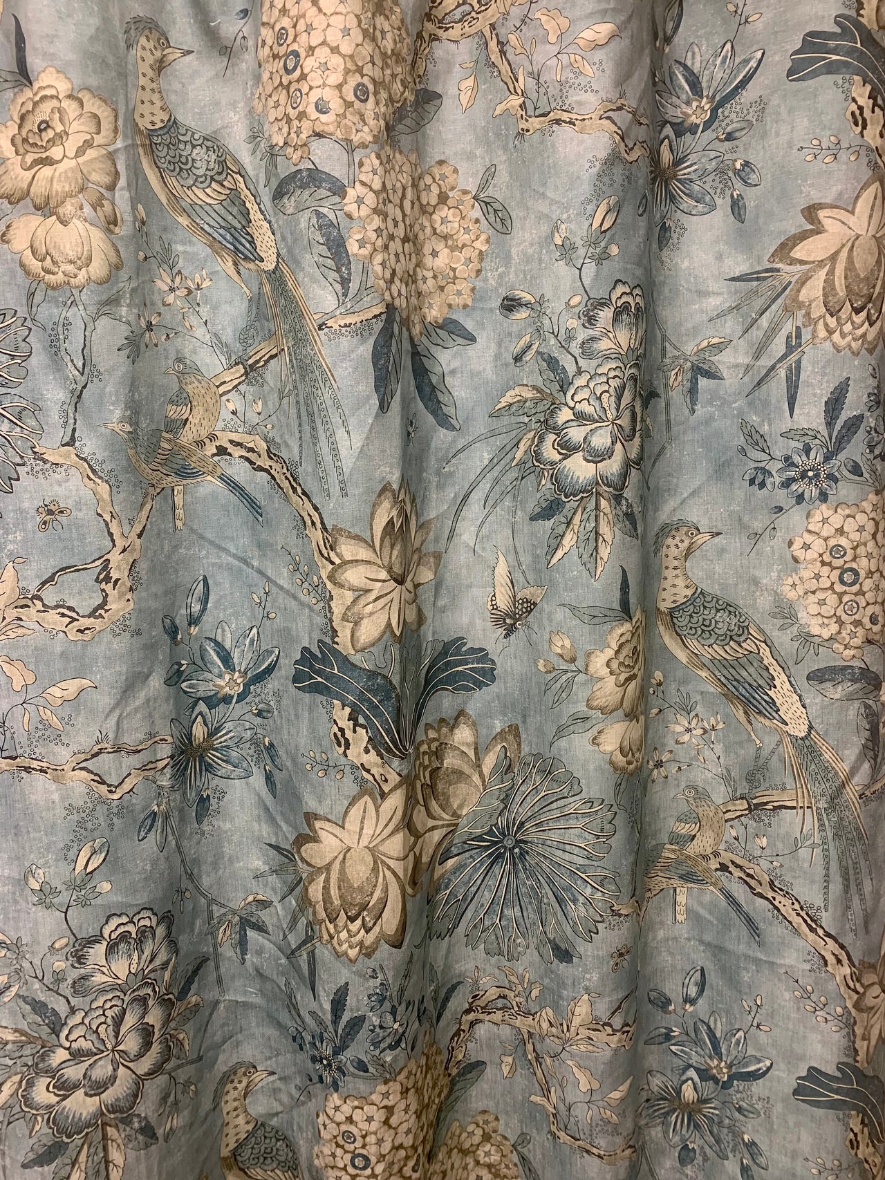 Anna French Fabric - Thibaut - Villeneuve Aqua-  Made to Measure Curtains - Designer Drapery