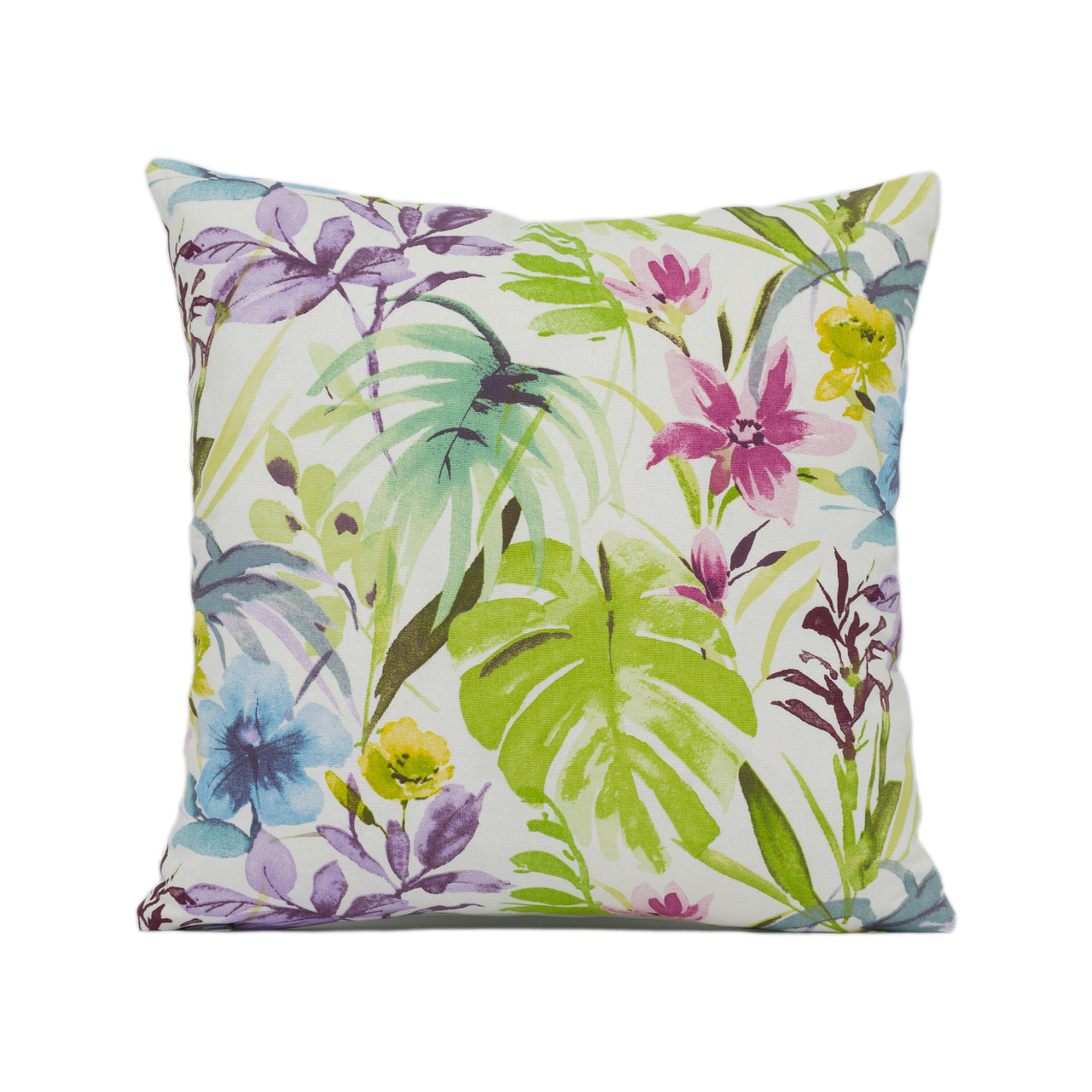 Fryetts - Funchal - Summer - Bright Colourful Painterly Tropical Floral Cushion Cover - Handmade Throw Pillow - Designer Home Décor