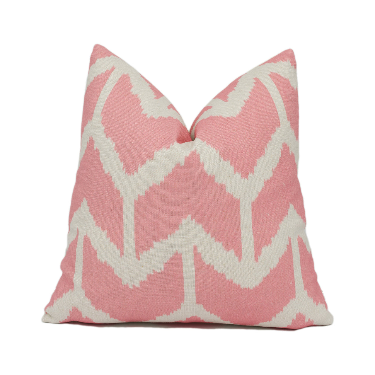 Andrew Martin - Togo - Pink - Ikat Chevron Print Cushion Cover - Handmade Throw Pillow - Designer Home Décor