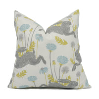 Thumbnail for Clarke & Clarke / Studio G - March Hare - Mineral - Stunning Rabbit Cushion Cover Throw Pillow Designer Home Décor