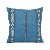 Thumbnail for Carolina Irving - Alexandria - Indigo - Geometric Stripe Piped Cushion Cover - Handmade Throw Pillow - Designer Home Décor