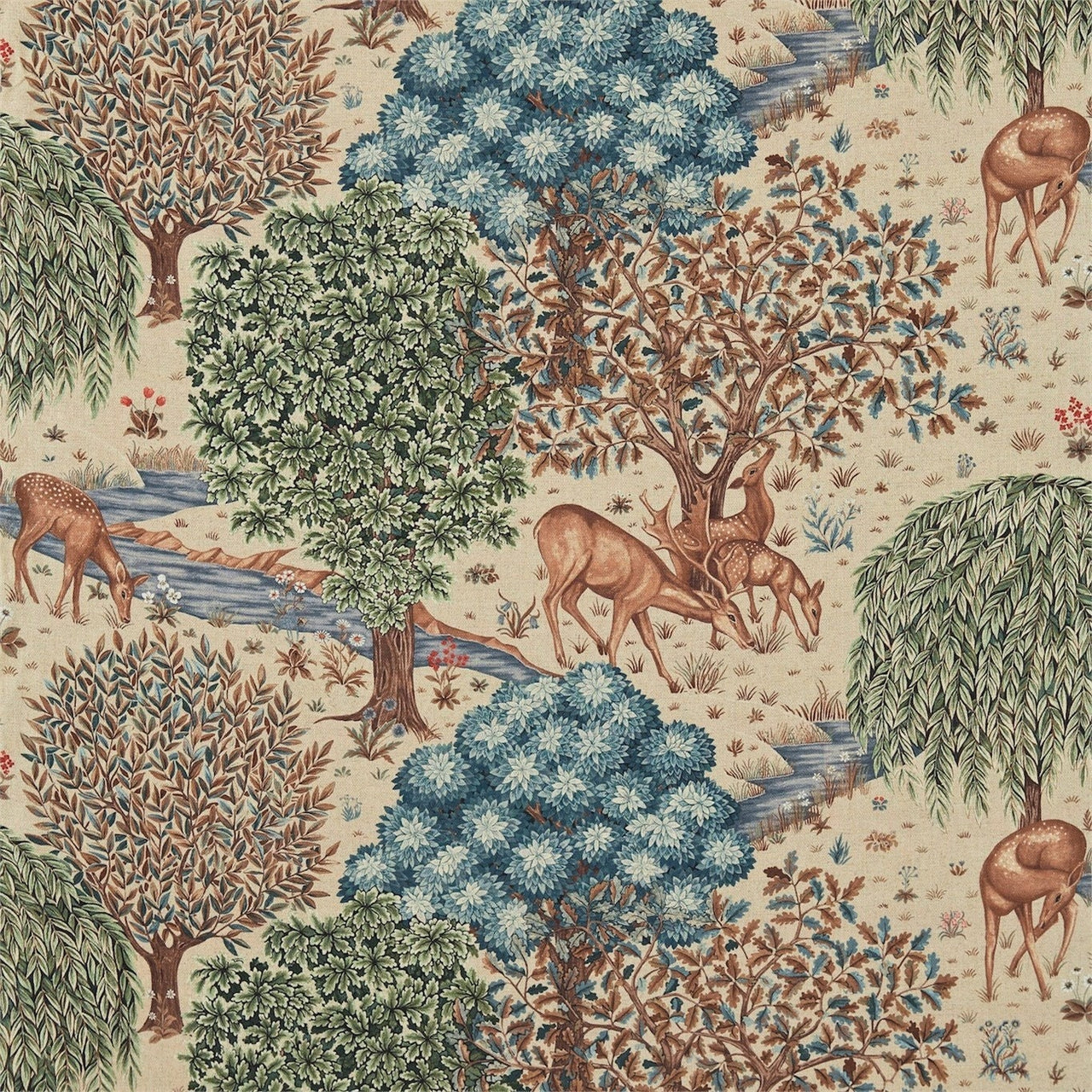 William Morris - The Brook - Tapestry Linen - Made To Measure Professionally Made Roman Blind