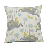 Thumbnail for Clarke & Clarke / Studio G - March Hare - Mineral - Stunning Rabbit Cushion Cover Throw Pillow Designer Home Décor