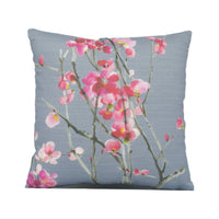 Thumbnail for Voyage - Seville - Blossom / Slate - Beautiful Japanese Cherry Blossom Cushion Cover - Handmade Throw Pillow - Designer Home Décor