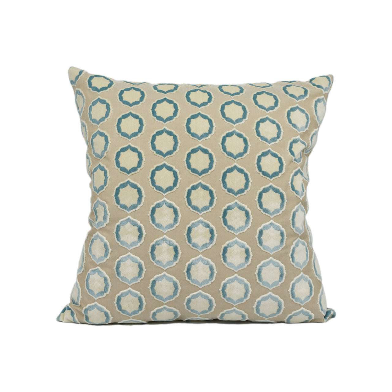 Manuel Canovas - Tiana - Ciel / Ivoire -  Glamorous Designer Cut Velvet Cushion Cover - Handmade Throw Pillow - Designer Home Décor