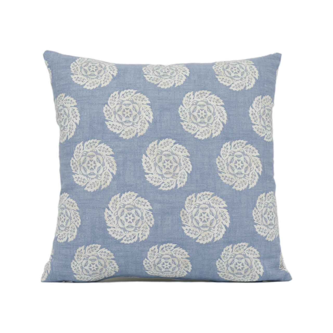 William Yeoward - Designers Guild - Barrameda - Sky - Floral Rosette Cushion Cover - Handmade Throw Pillow - Designer Home Décor