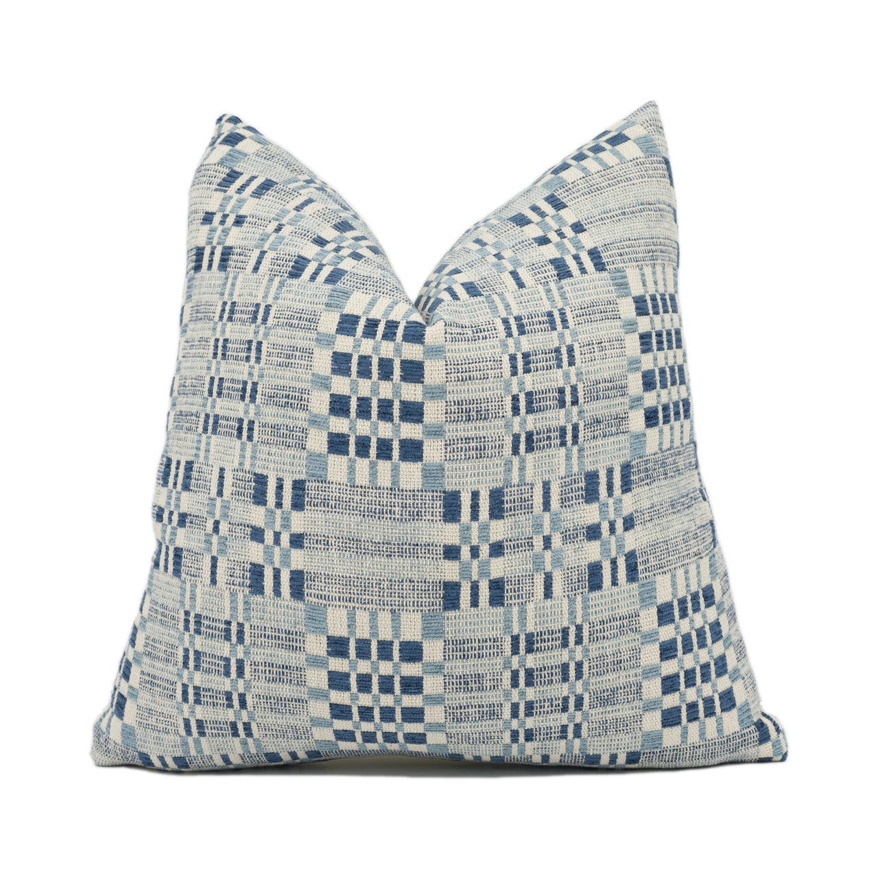 Schumacher - Brimfield - Indigo - Soft Intricate Woven Designer Cushion Cover - Luxury Throw Pillow - Handmade Home Décor