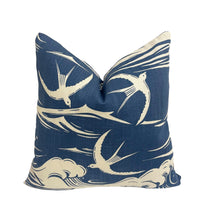 Thumbnail for Sanderson - Swallows at Sea - Navy - Stunning Cushion Cover Throw Pillow Designer Home Decor