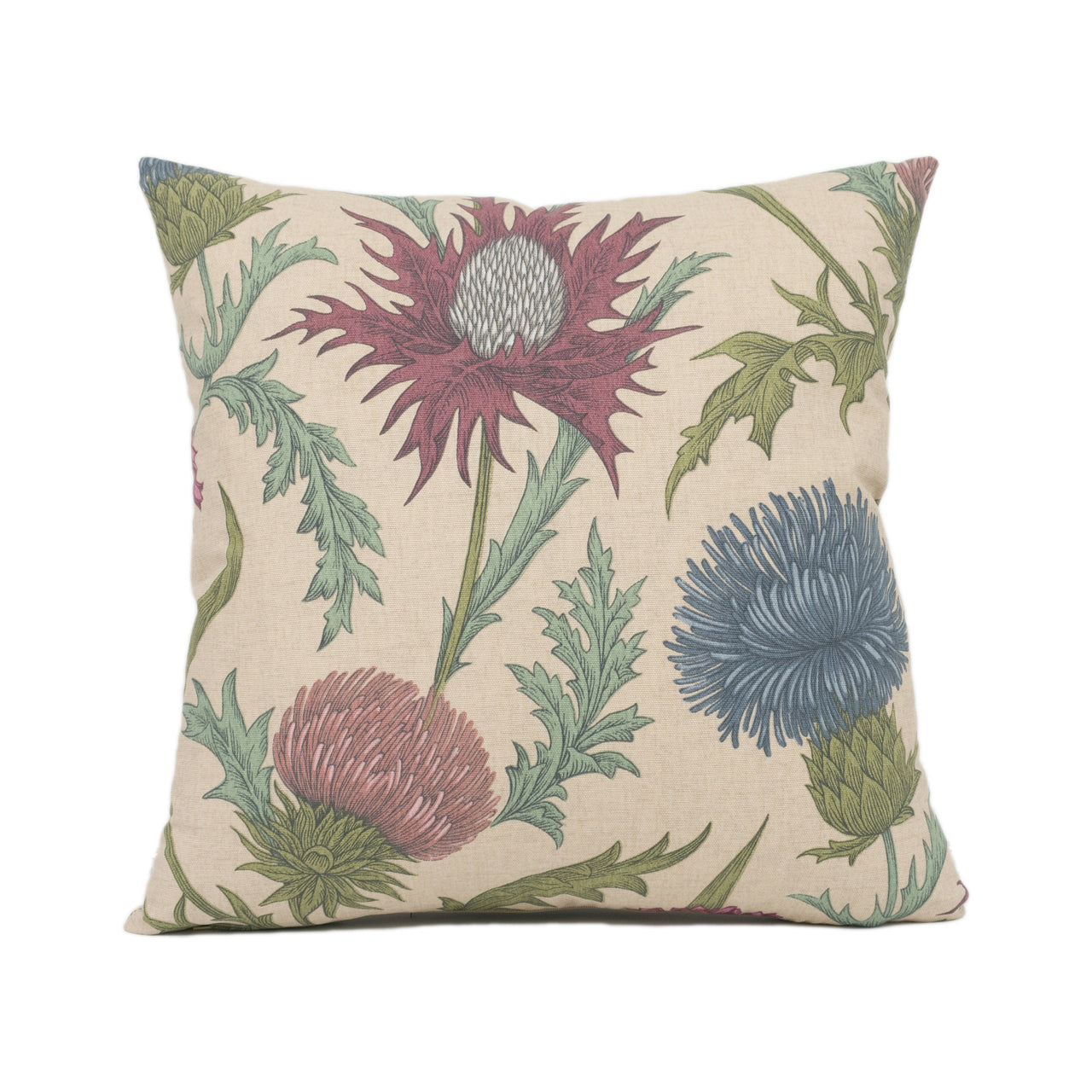 ILiv - Acanthium - Foxglove - Cosy Farmhouse Floral Thistle Cushion Cover - Handmade Throw Pillow - Designer Home Décor