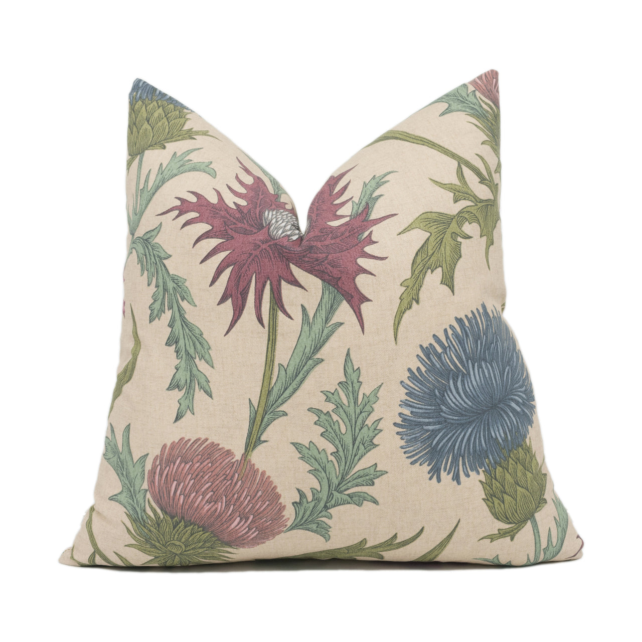 ILiv - Acanthium - Foxglove - Cosy Farmhouse Floral Thistle Cushion Cover - Handmade Throw Pillow - Designer Home Décor