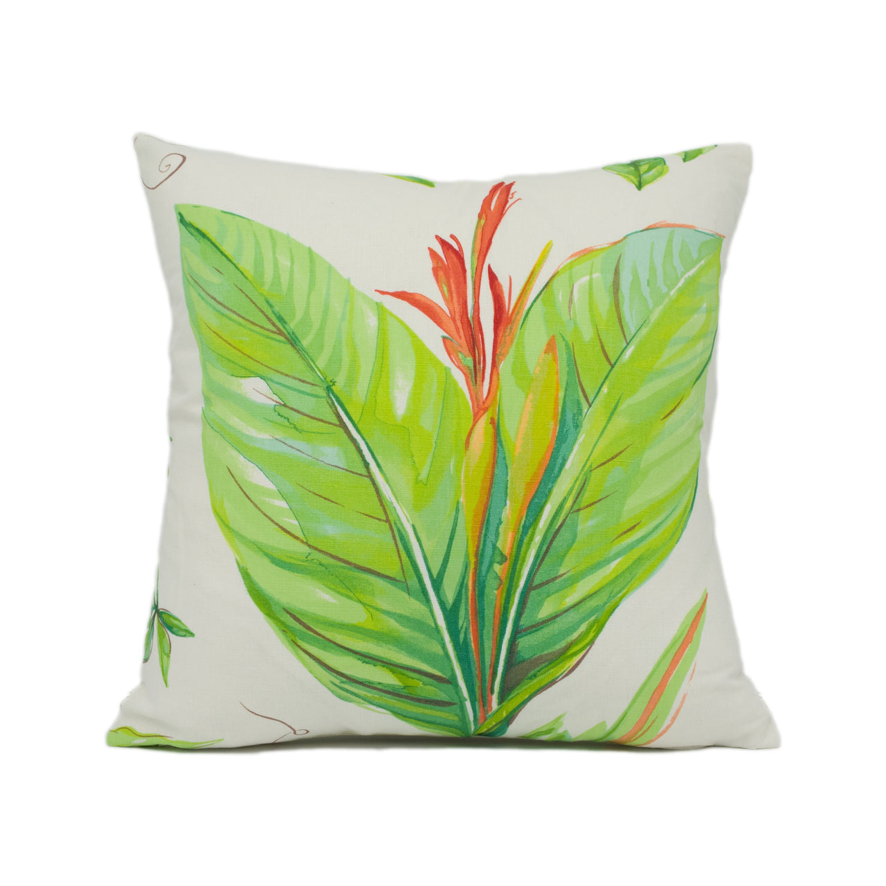 Zoffany - Canna Lily - Painterly Garden Floral Cushion Cover - Handmade Throw Pillow - Designer Home Décor