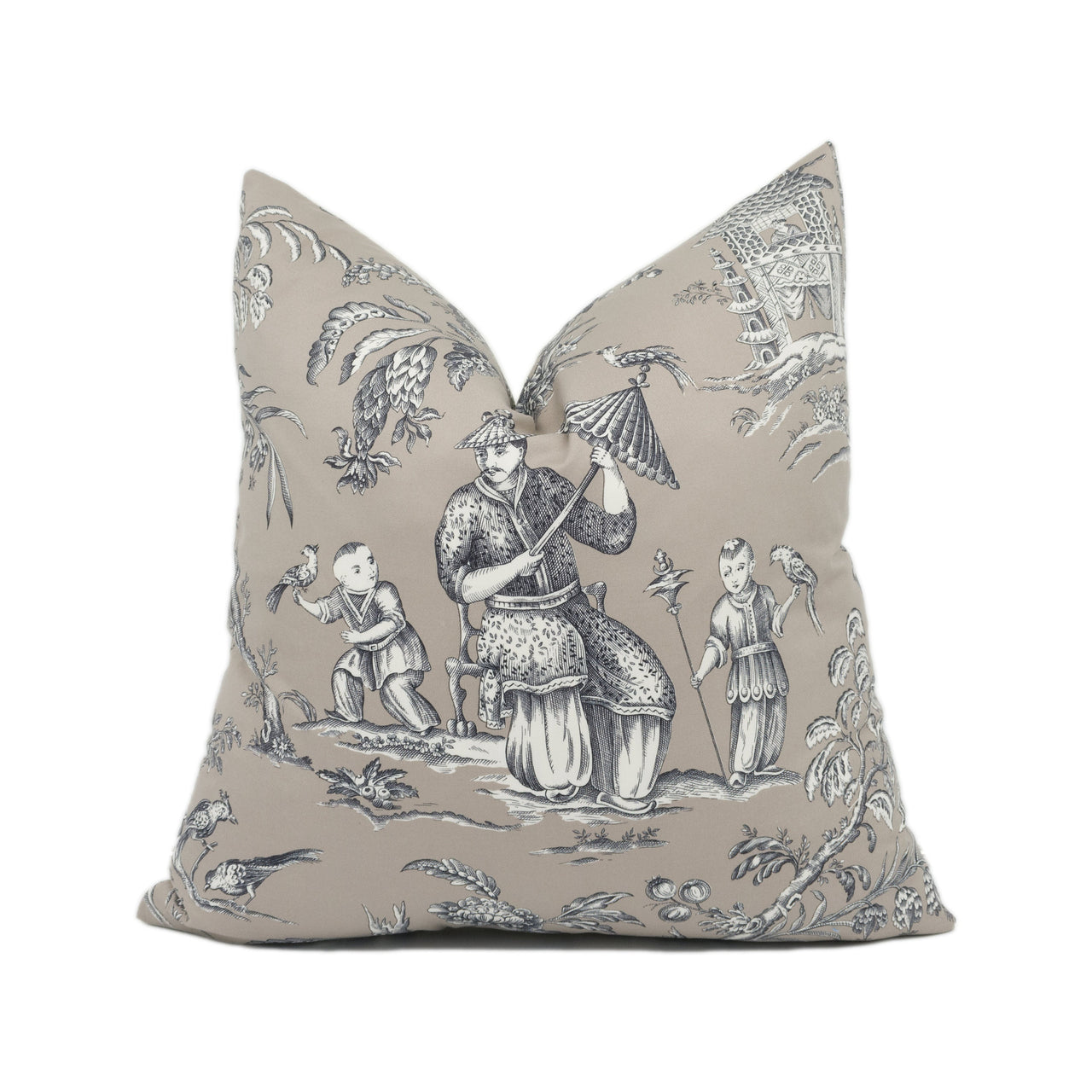 Manuel Canovas - Mandarin - Beautiful Asian Inspired Chinoiserie Toile Cushion Cover - Handmade Throw Pillow - Designer Home Décor