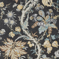 Thumbnail for Thibaut - Chatelain - Charcoal - Made to Measure Curtains - draper panels Designer Home Décor