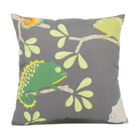 Thumbnail for Scion - Calmer Chameleon - Moss / Citrus / Charcoal - Funky Chameleon Cushion Cover - Handmade Throw Pillow Designer Home Decor