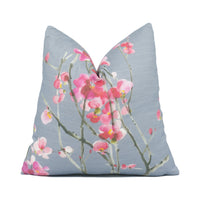 Thumbnail for Voyage - Seville - Blossom / Slate - Beautiful Japanese Cherry Blossom Cushion Cover - Handmade Throw Pillow - Designer Home Décor