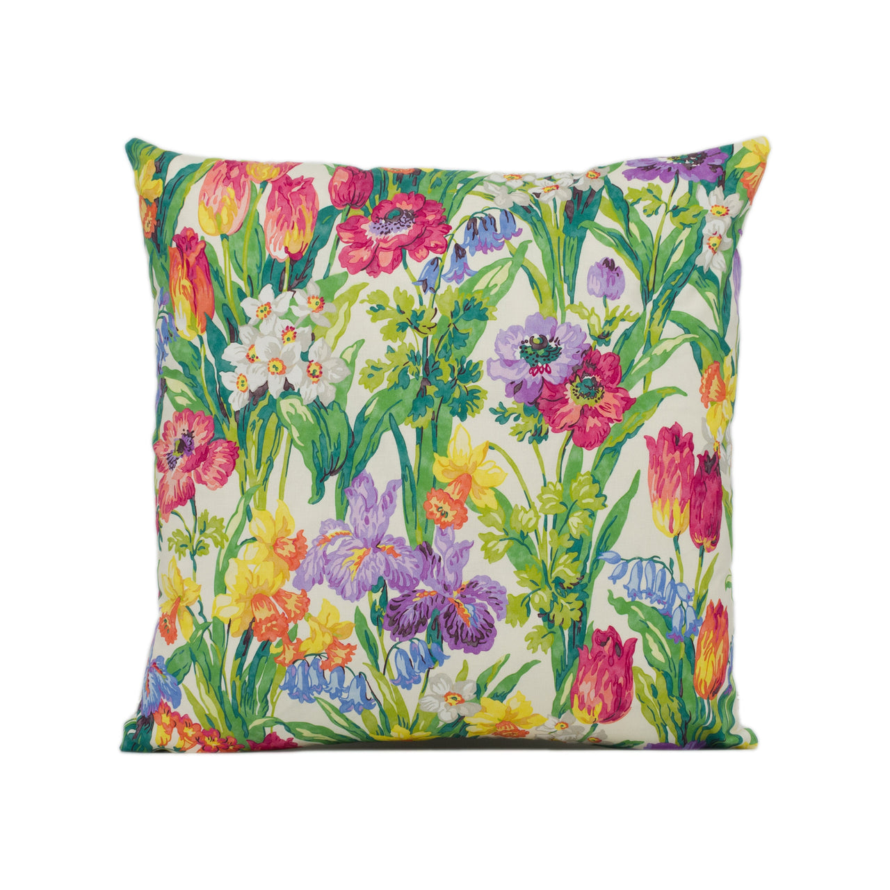 Sanderson - Salad Days - Emerald / Multi - Bright Colourful Spring Floral Cushion Cover - Handmade Throw Pillow - Designer Home Décor