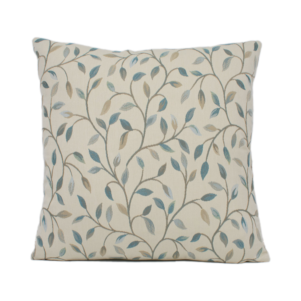 Voyage - Cervino - Duck Egg - Fine Leafy Scrolling Vine Cushion Cover - Handmade Throw Pillow - Designer Home Décor