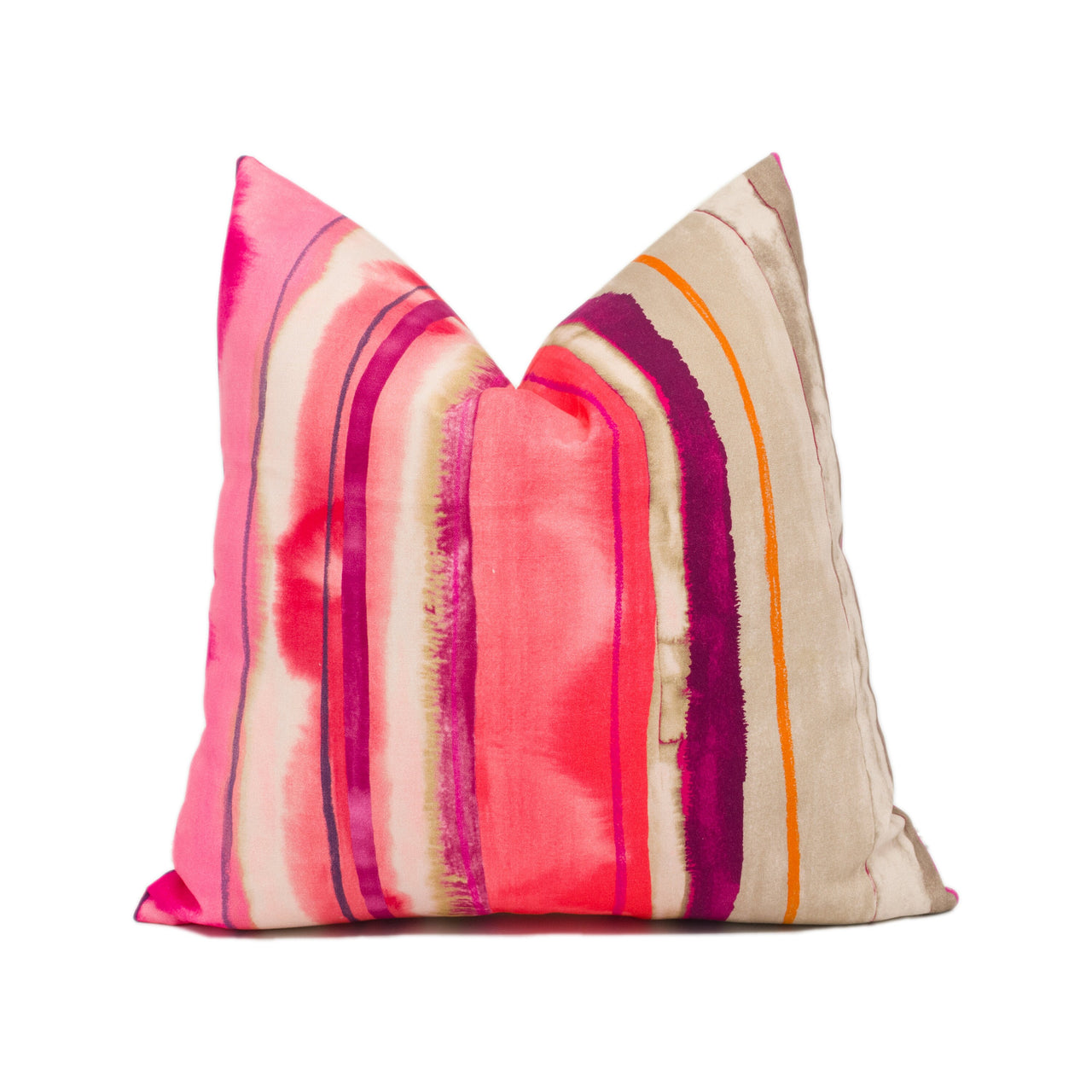 Harlequin - Demeter Stripe - Hot Pink / Fuchsia / Shell - Stunning Modern Stripe Cushion Cover - Handmade Throw Pillow - Designer Home Décor