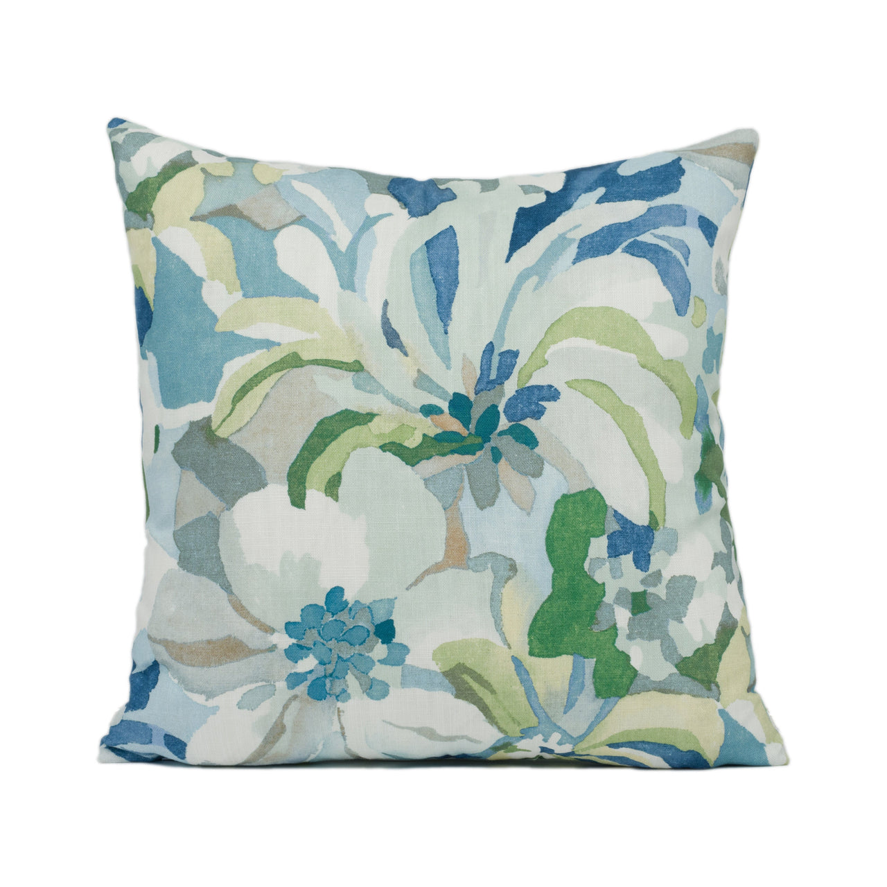 Jane Churchill - Hot House - Teal / Blue - Abstract Floral Cushion Cover - Handmade Throw Pillow - Designer Home Décor