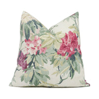 Thumbnail for Colefax and Fowler - Mereworth - Pink / Forest - Beautiful Delicate Floral Cushion Cover - Handmade Throw Pillow - Designer Home Décor