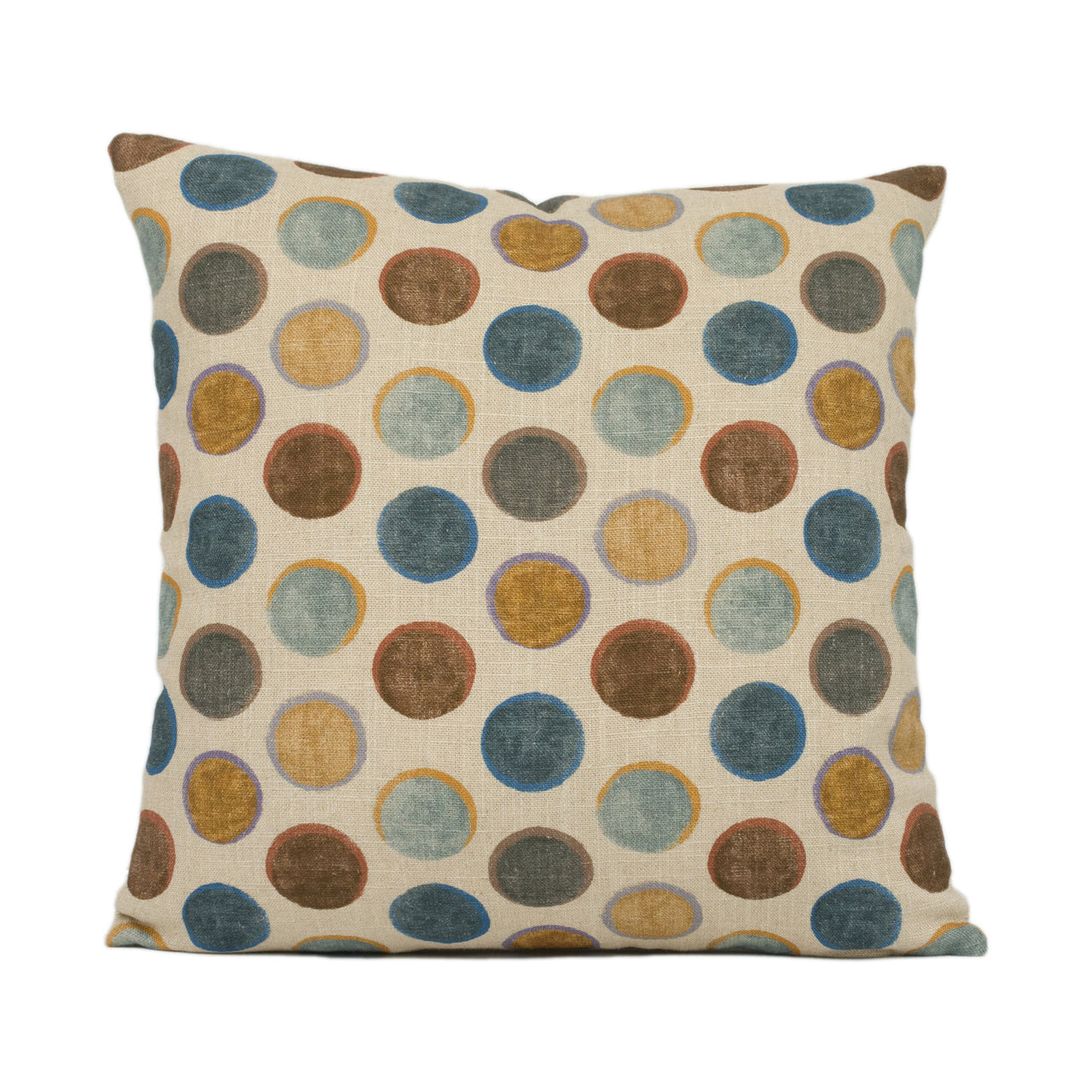 Mulberry - Croquet - Antique - Modern Bold Polka Dot Spots Cushion Cover - Handmade Throw Pillow - Designer Home Décor