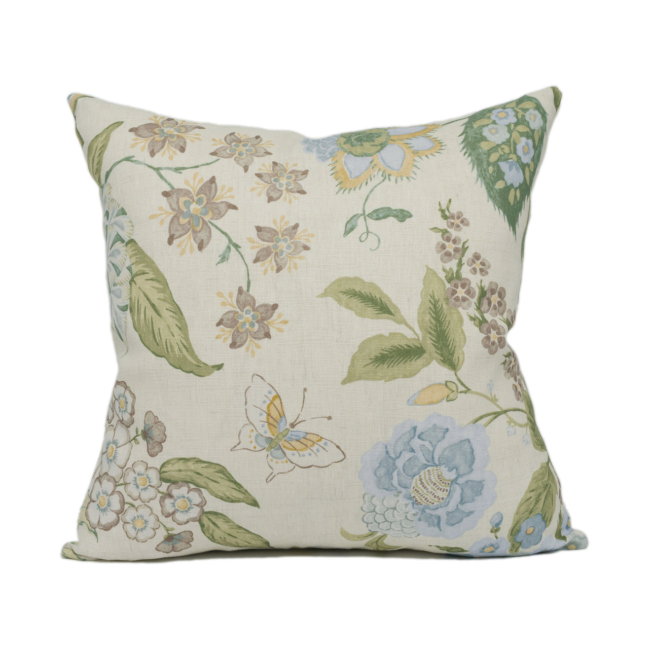 Colefax and Fowler - Emmeline - Old Blue - Lively Classic Floral Cushion Cover - Handmade Throw Pillow - Designer Home Décor