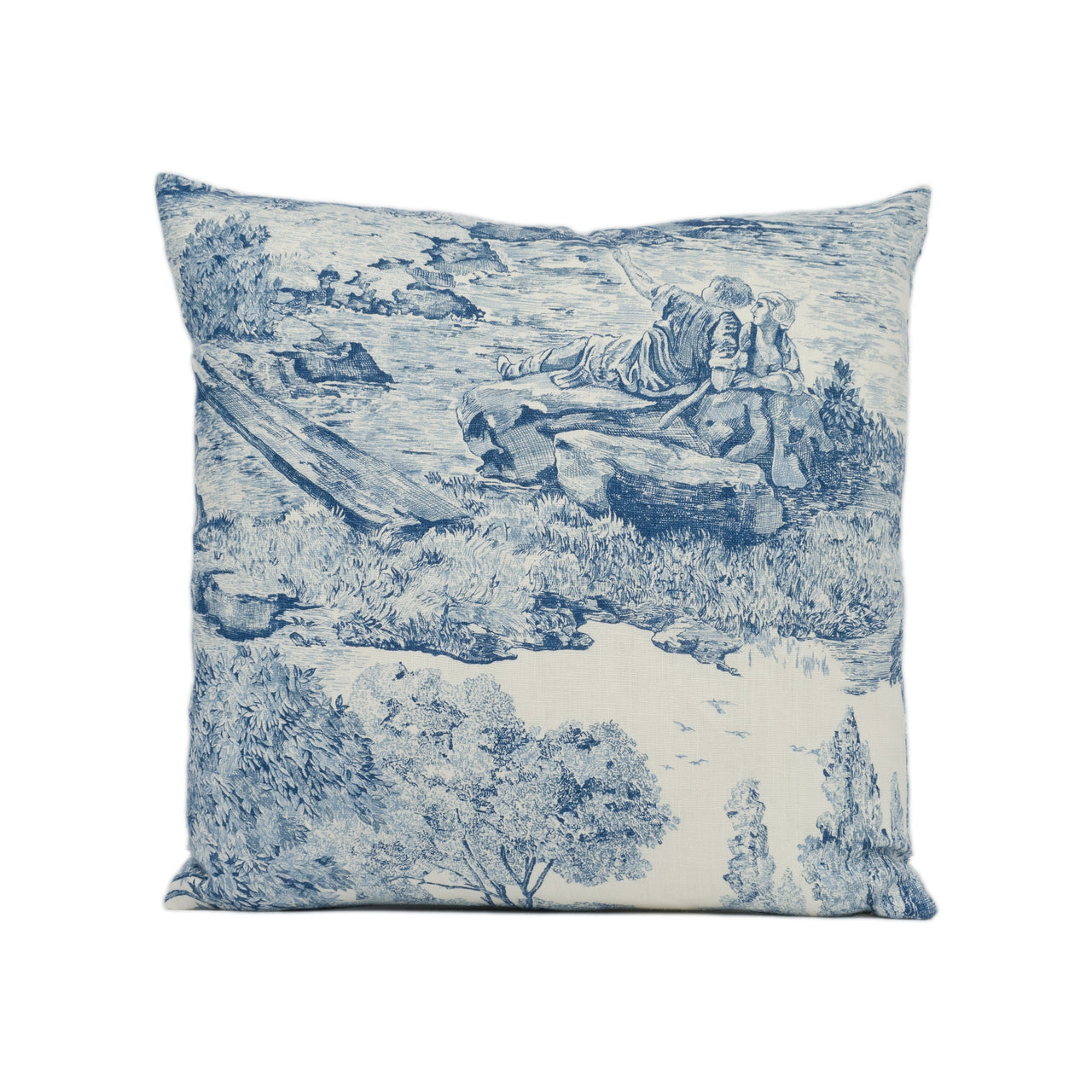 Zoffany - Le Temple De Jupiter - Beautiful Antique Old World Toile Cushion Cover - Handmade Throw Pillow - Designer Home Décor