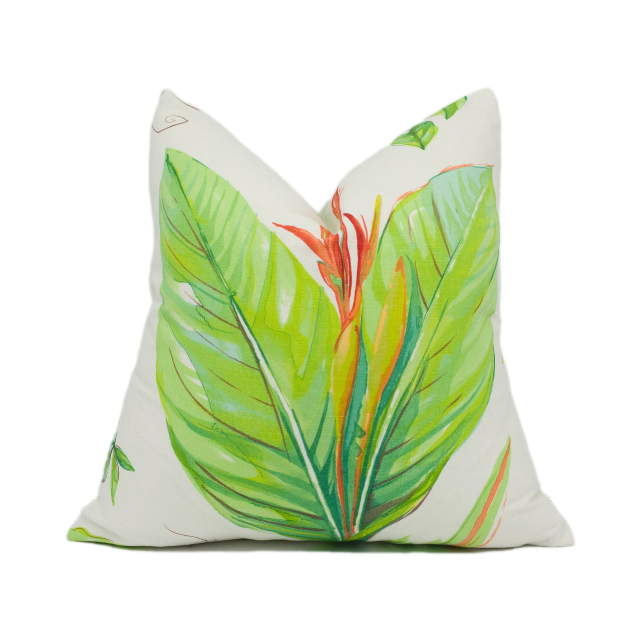 Zoffany - Canna Lily - Painterly Garden Floral Cushion Cover - Handmade Throw Pillow - Designer Home Décor