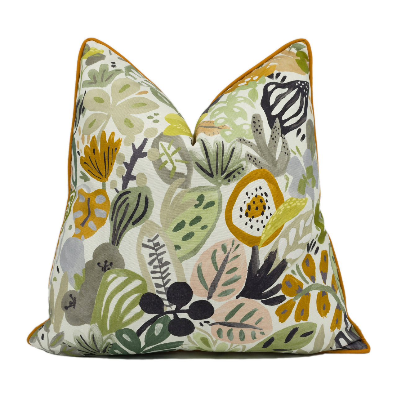 Scion - Esala - Gelato  - Bright Playful Tropical Jungle Piped Cushion Cover - Handmade Throw Pillow - Designer Home Décor