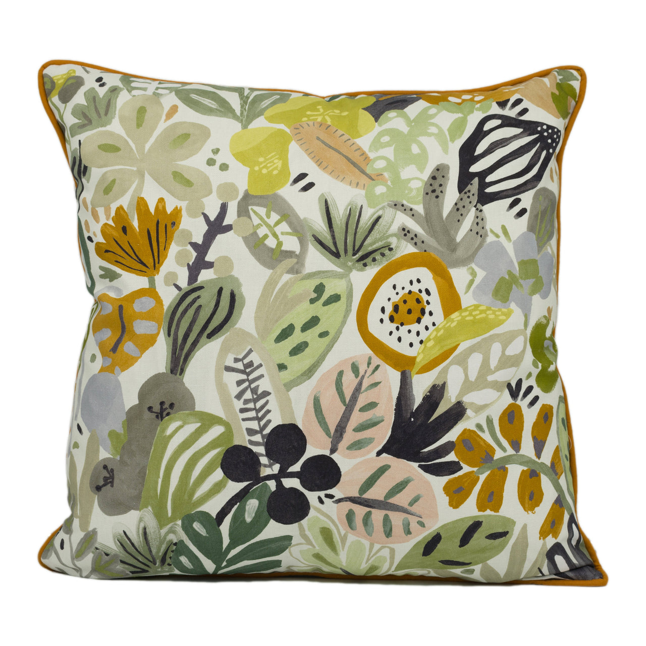 Scion - Esala - Gelato  - Bright Playful Tropical Jungle Piped Cushion Cover - Handmade Throw Pillow - Designer Home Décor