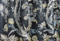 Thumbnail for Thibaut - Chatelain - Charcoal - Made to Measure Curtains - draper panels Designer Home Décor