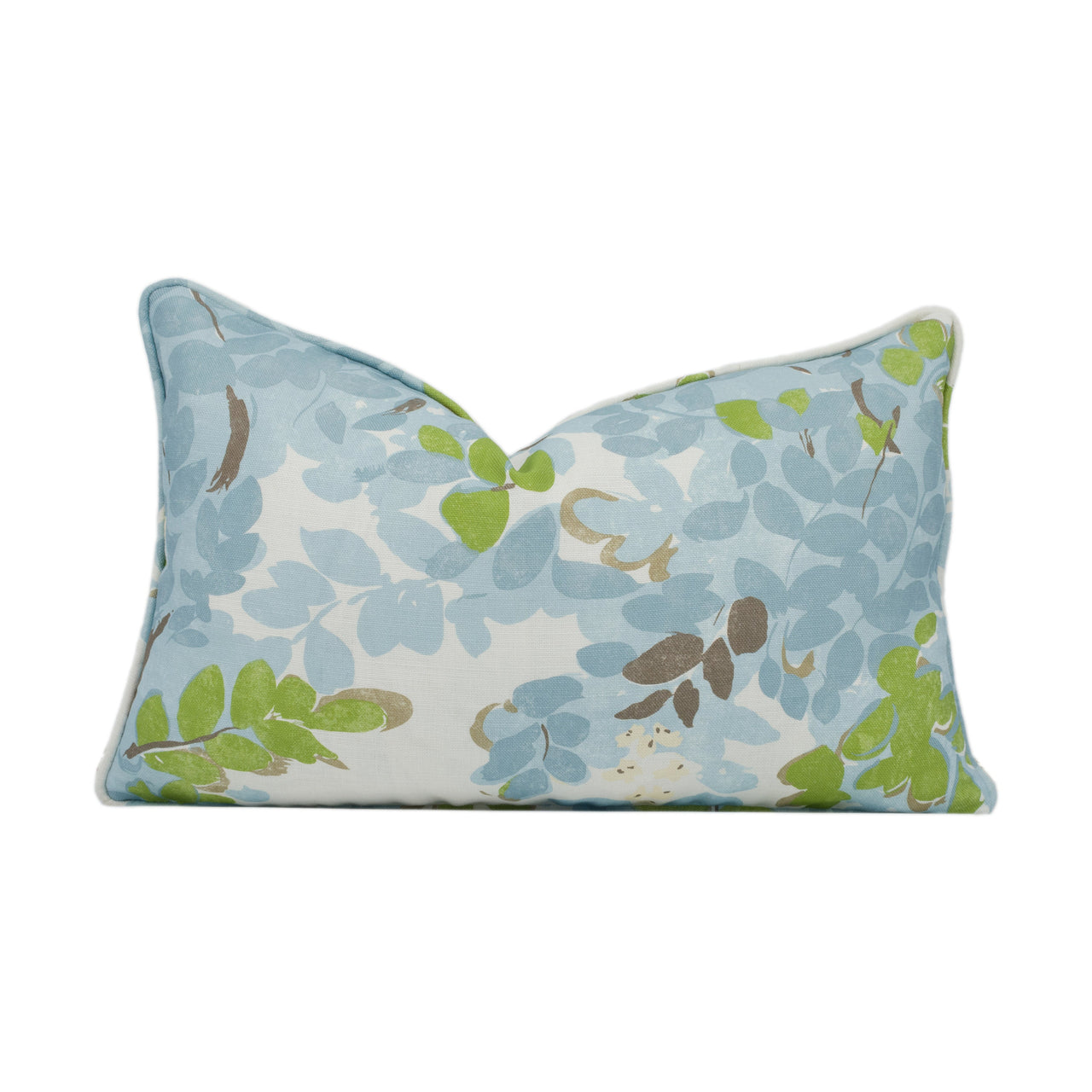 Thibaut - Central Park - Spa Blue - Mesmerizing 1930's Floral Designer Cushion Cover - Handmade Home Décor - Luxury Throw Pillow