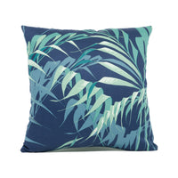 Thumbnail for Sanderson - Palm House - Ink / Teal - Tropical Leafy Palm Tree Cushion Cover - Handmade Throw Pillow - Designer Home Décor