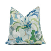 Thumbnail for Jane Churchill - Hot House - Teal / Blue - Abstract Floral Cushion Cover - Handmade Throw Pillow - Designer Home Décor