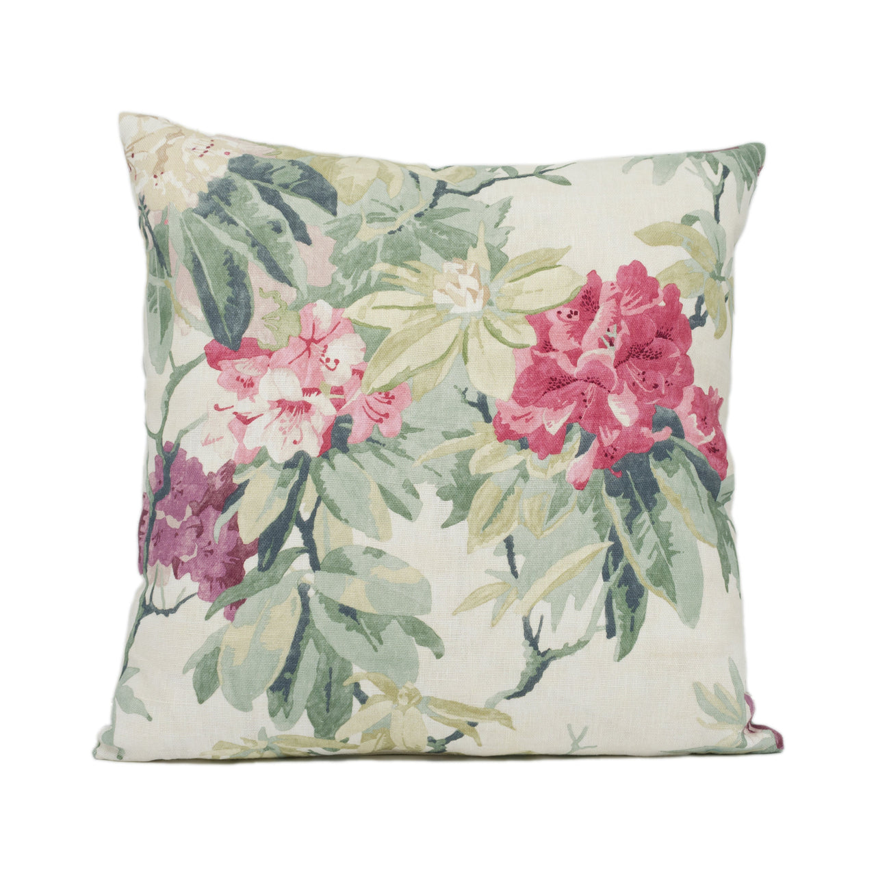 Colefax and Fowler - Mereworth - Pink / Forest - Beautiful Delicate Floral Cushion Cover - Handmade Throw Pillow - Designer Home Décor