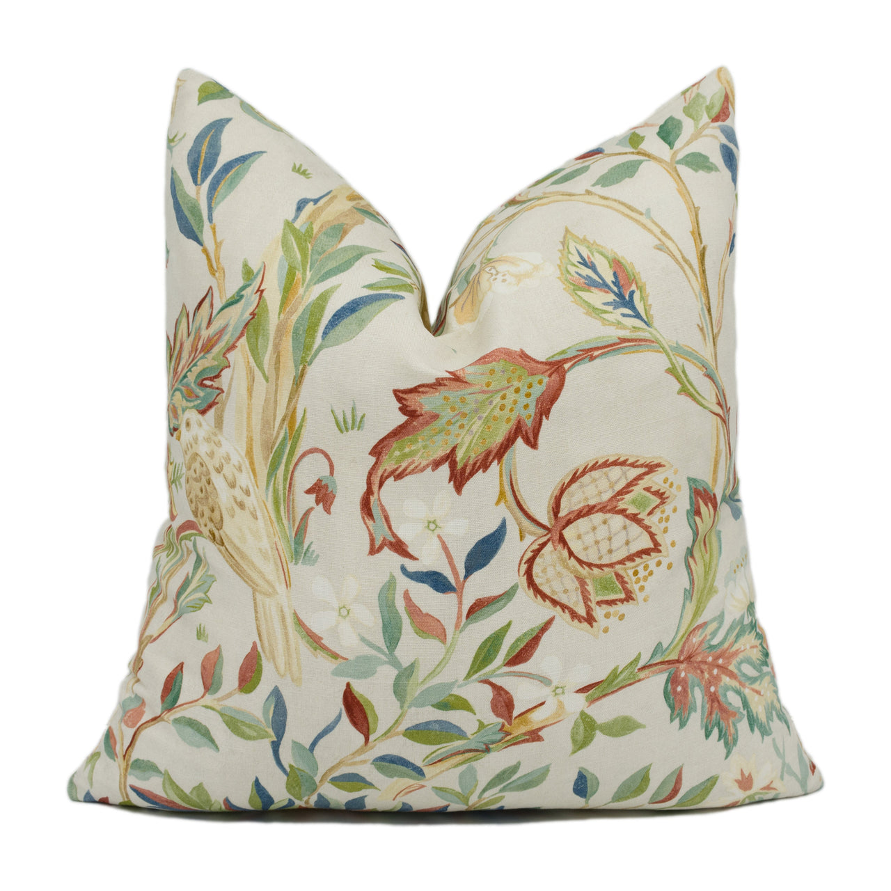 William Morris - Melsetter - Linen - Classic Floral Fruit Tree Bird Cushion Cover - Handmade Throw Pillow - Designer Home Décor