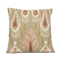 Thumbnail for GP & J Baker - Ikat Bokhara - Neutral - Eastern Silk Road Linen Ikat Designer Cushion Cover - Luxury Throw Pillow - Handmade Home Décor