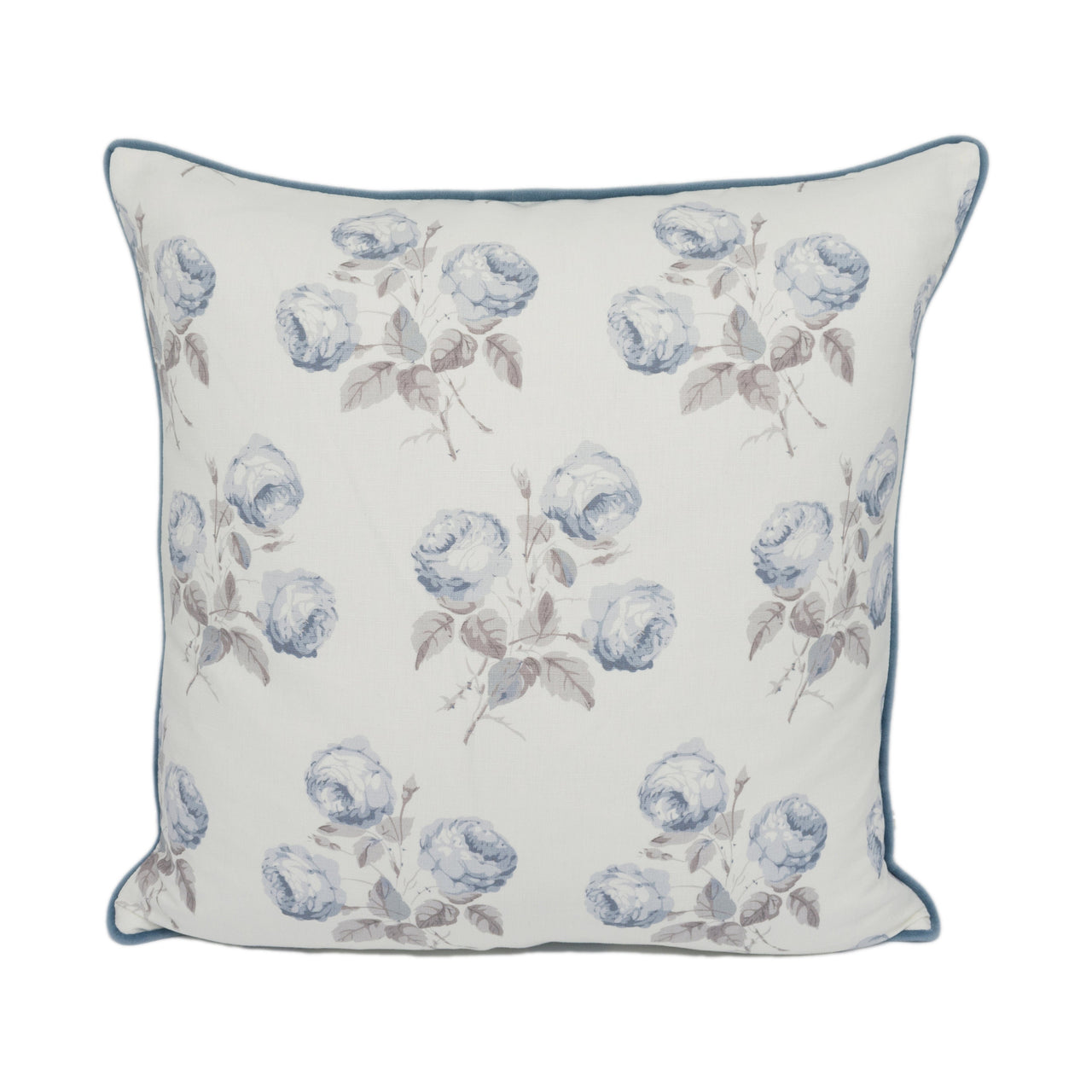 Colefax and Fowler - Bowood - Blue / Grey - Plain or Piped - Iconic Floral Designer Cushion Cover Handmade Throw Pillow Luxury Home Decor