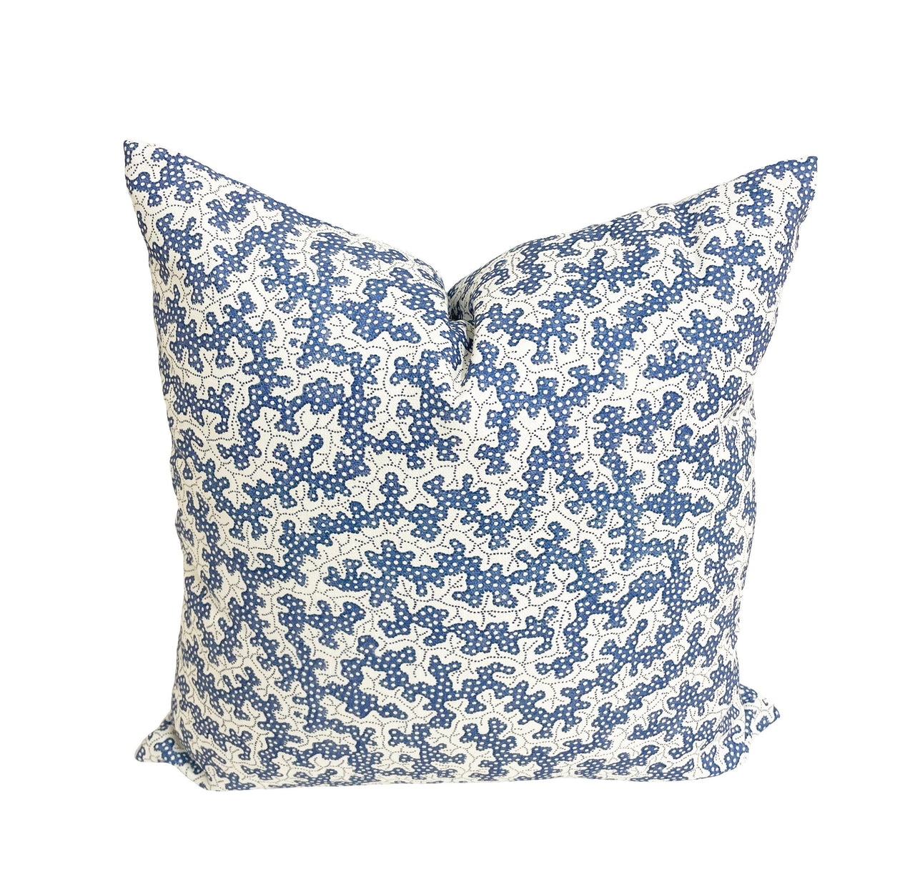 Sanderson - Truffle - Indigo - Interesting Small Scale Dotted Mushroom Designer Cushion Cover - Handmade Throw Pillow - Luxury Home Decor