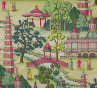 Thumbnail for Manuel Canovas - Pagoda - Rose -  Beautiful Chinese Garden Designer Cushion Cover - Handmade Throw Pillow - Designer Home Decor