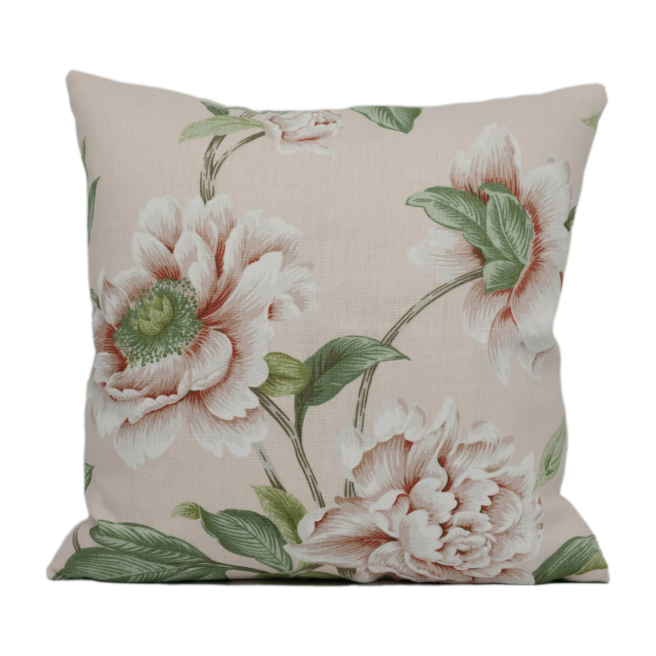 Colefax and Fowler - Giselle - Shell Pink - Spectacular Floral Botanical Designer Cushion Cover - Handmade Throw Pillow - Luxury Home Décor